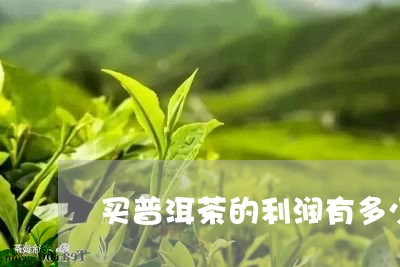 买普洱茶的利润有多少/2023092999616