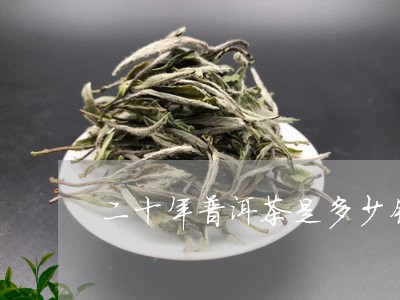 二十年普洱茶是多少钱/2023072169270