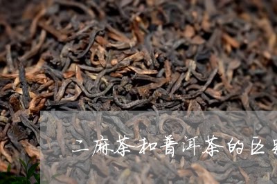 二麻茶和普洱茶的区别/2023062478161