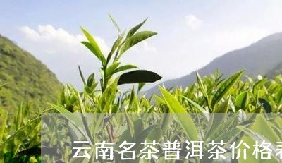 云南名茶普洱茶价格表/2023120653836