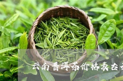 云南普洱茶价格表古茶/2023073107269