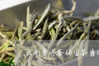 云南普洱茶砖生茶售价/2023080204359