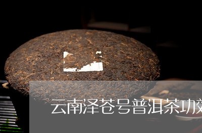 云南泽苍号普洱茶功效/2023092894167