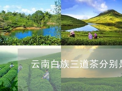 云南白族三道茶分别是/2023061023046