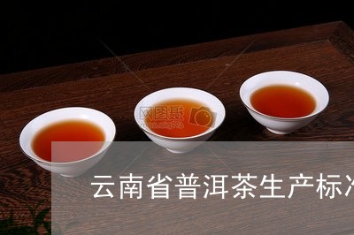 云南省普洱茶生产标准/2023062273849