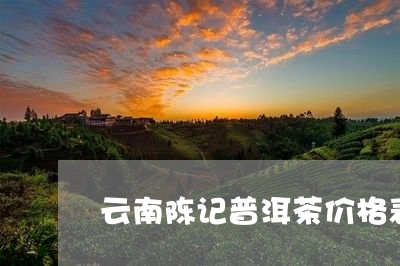 云南陈记普洱茶价格表图片/2023112520471