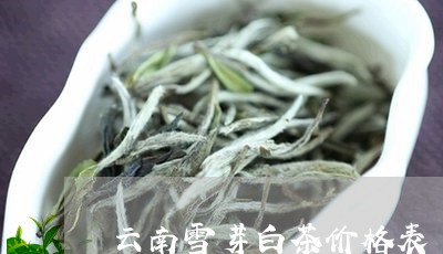 云南雪芽白茶价格表/2023071494049