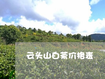 云头山白茶价格表/2023061471726