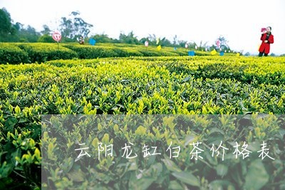 云阳龙缸白茶价格表/2023121635947