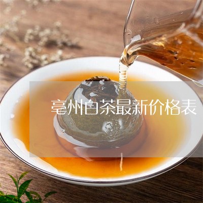 亳州白茶最新价格表/2023121625948