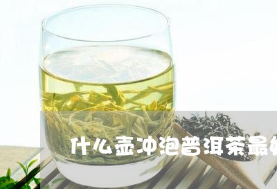 什么壶冲泡普洱茶最好呢/2023110104350