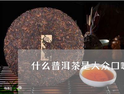 什么普洱茶是大众口味的/2023102480594