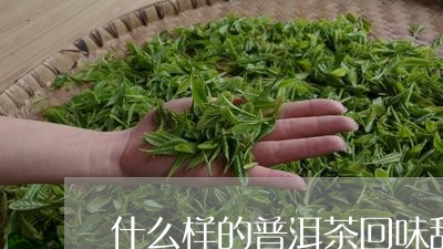 什么样的普洱茶回味甜/2023120686241