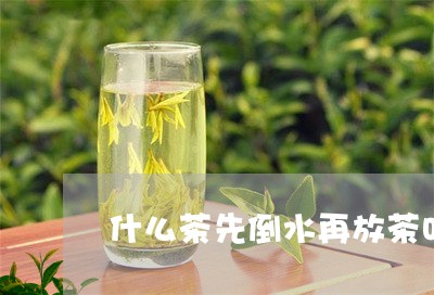 什么茶先倒水再放茶叶/2023061045947