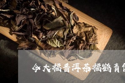 今大福普洱茶福鹤青饼/2023061584038