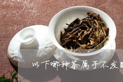 以下哪种茶属于不发酵茶/2023080938289