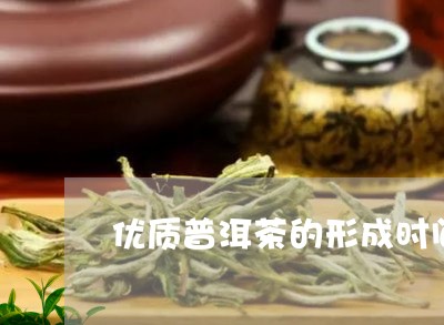 优质普洱茶的形成时间是/2023050705370