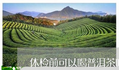 体检前可以喝普洱茶吗/2023072410393