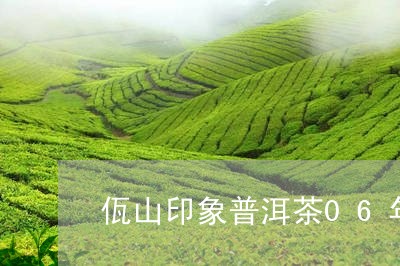 佤山印象普洱茶06年/2023072445250