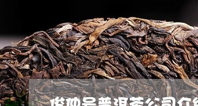 俊仲号普洱茶公司介绍/2023062276049