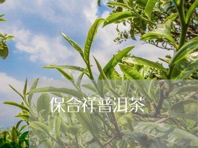 保合祥普洱茶/2023042862725