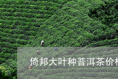 倚邦大叶种普洱茶价格/2023061547472