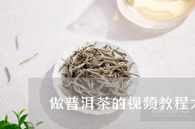 做普洱茶的视频教程大全/2023110195815