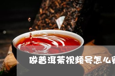 做普洱茶视频号怎么赚钱/2023102410713