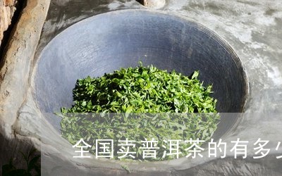 全国卖普洱茶的有多少人/2023082459684