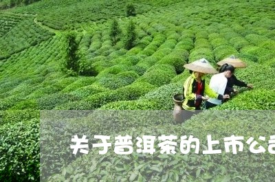 关于普洱茶的上市公司/2023062267312