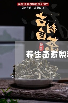 养生壶煮梨老白茶怎么煮/2023073057473