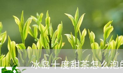 冰岛十度甜茶怎么泡的/2023092354805