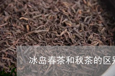 冰岛春茶和秋茶的区别与功效/2023052739162