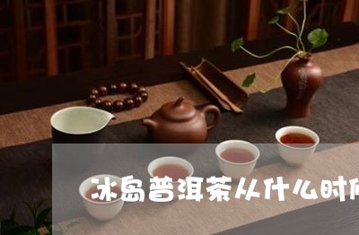 冰岛普洱茶从什么时候开始火的/2023053021404