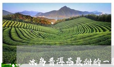 冰岛普洱茶最甜的一款是哪个/2023110538261