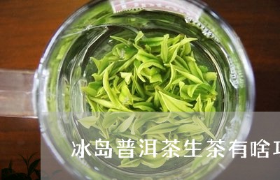 冰岛普洱茶生茶有啥功效和作用/2023121363806