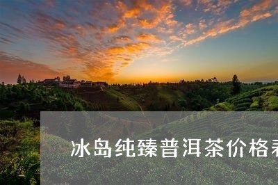 冰岛纯臻普洱茶价格表及图片/2023052859404