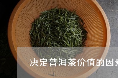 决定普洱茶价值的因素/2023110361581