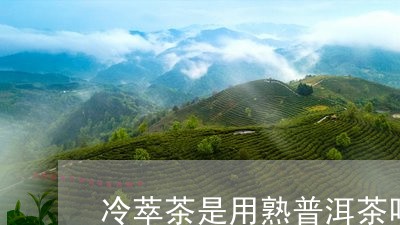 冷萃茶是用熟普洱茶吗/2023062303847