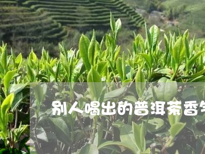 别人喝出的普洱茶香气我喝不出来/2023060248372