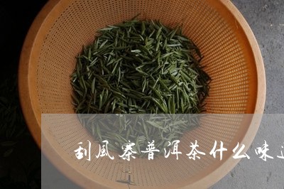 刮风寨普洱茶什么味道/2023120630504