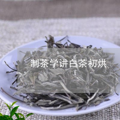 制茶学讲白茶初烘/2023061597391