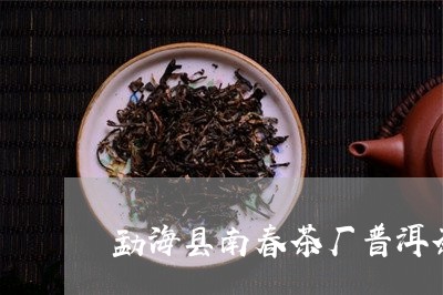 勐海县南春茶厂普洱茶怎么样/2023102548503