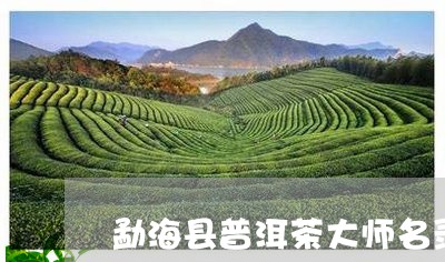 勐海县普洱茶大师名录表/2023082713836