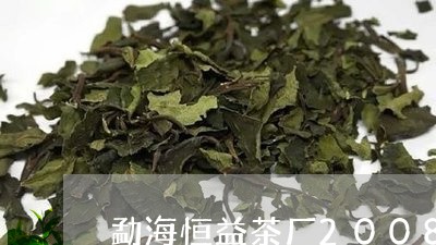 勐海恒益茶厂2008年熟茶/2023052706192