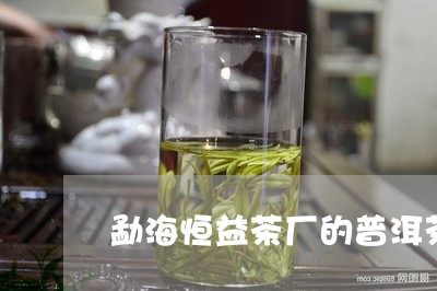 勐海恒益茶厂的普洱茶怎么样/2023121541605