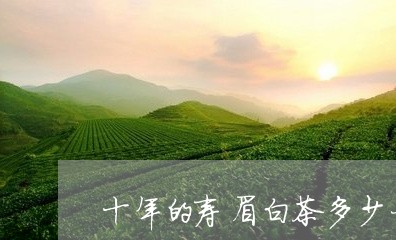 十年的寿眉白茶多少一饼/2023092496061