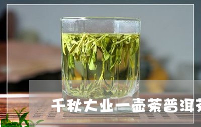 千秋大业一壶茶普洱茶/2023072240404