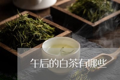 午后的白茶有哪些/2023061597280