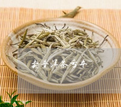 卖普洱茶亏本/2023042718163